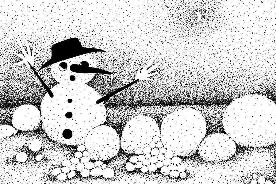 900x600 snowball fight drawing - Snowball Fight Drawing