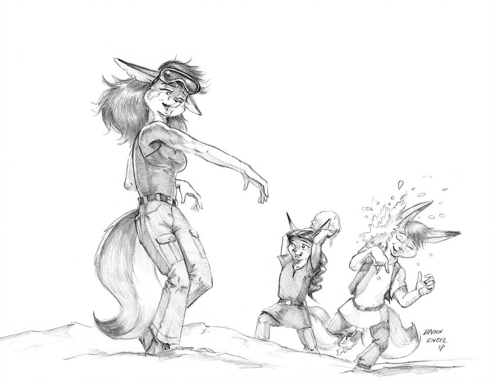 1015x787 snowball fight - Snowball Fight Drawing
