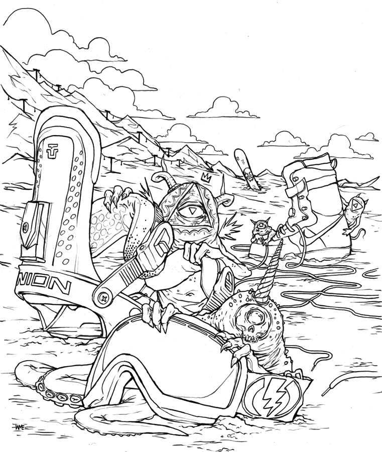 761x900 Qampa With Illustrator Wesley Eggebrecht On The Cover Transworld - Snowboard Drawing