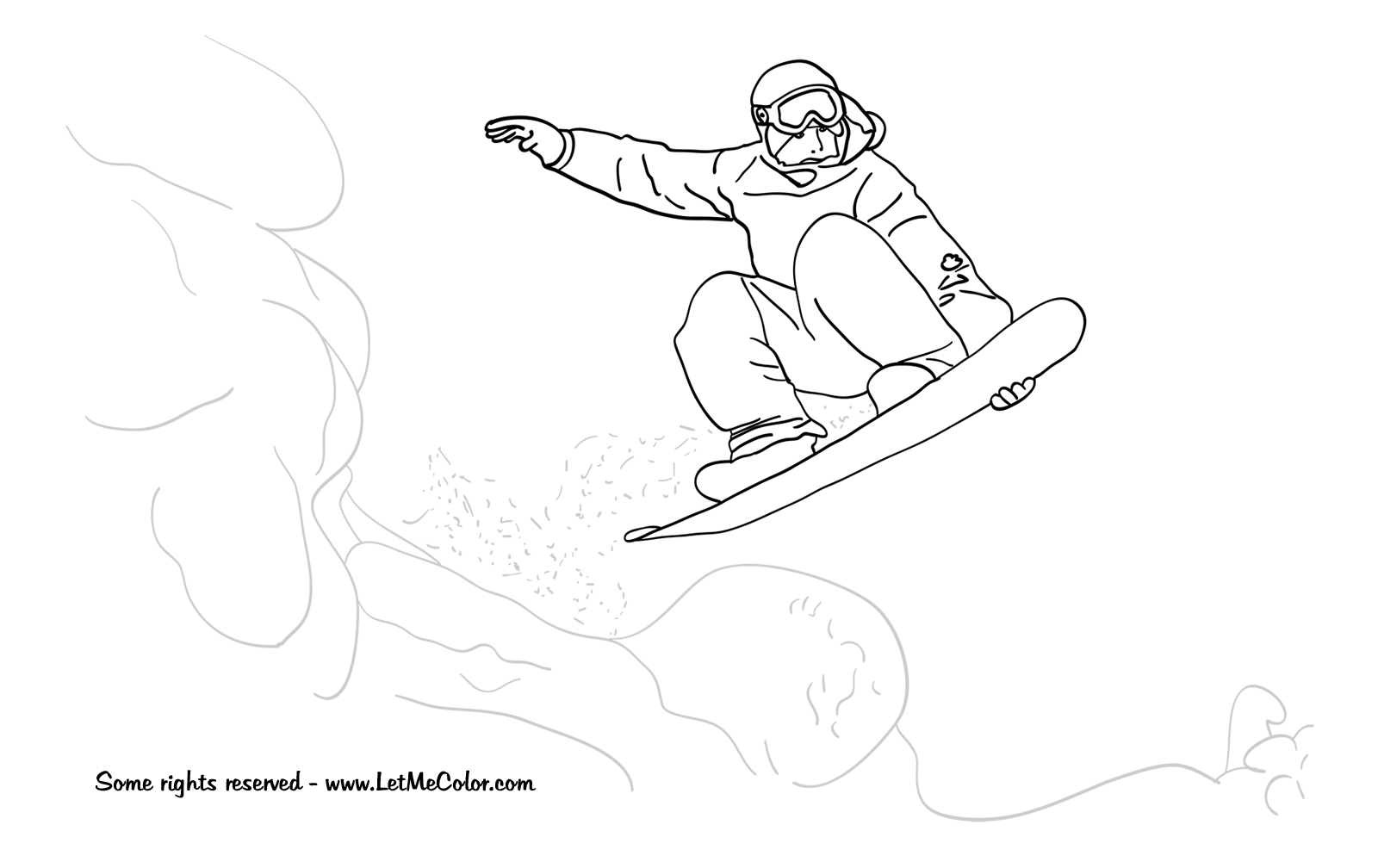 1600x1008 Snowboard - Snowboard Drawing