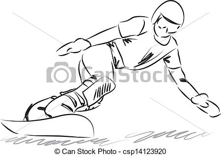 450x317 Snowboarding Illustration - Snowboard Drawing
