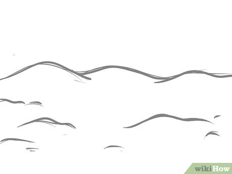 460x345 How To Draw A Christmas Landscape Steps - Snowfall Drawing