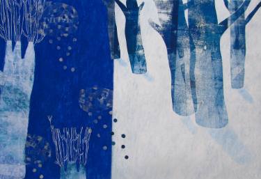 375x257 Nevicata In Blue - Snowfall Drawing