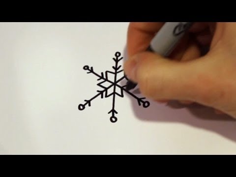 480x360 how to draw a cartoon snowflake - Snowflake Cartoon Drawing