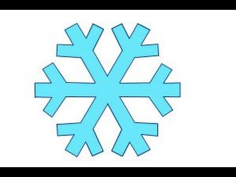 480x360 how to draw a simple snowflake - Snowflake Cartoon Drawing