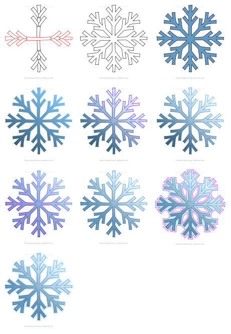 461x666 How To Draw Funny Christmas Cartoons - Snowflake Cartoon Drawing