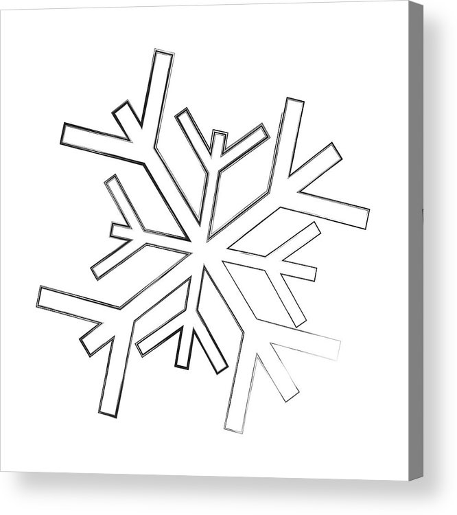 666x750 sketch draw snowflake cartoon acrylic print - Snowflake Cartoon Drawing