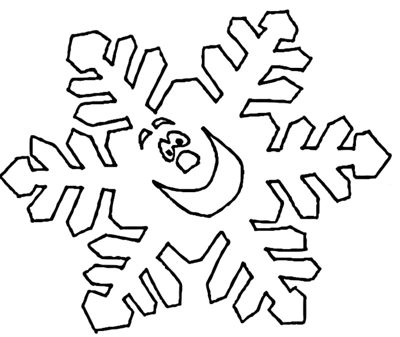 800x675 printable coloring pictures of snowflakes cartoon pictures - Snowflake Cartoon Drawing