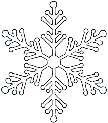 450x511 how to draw snowflake with easy drawing lesson silhouette - Snowflake Drawing