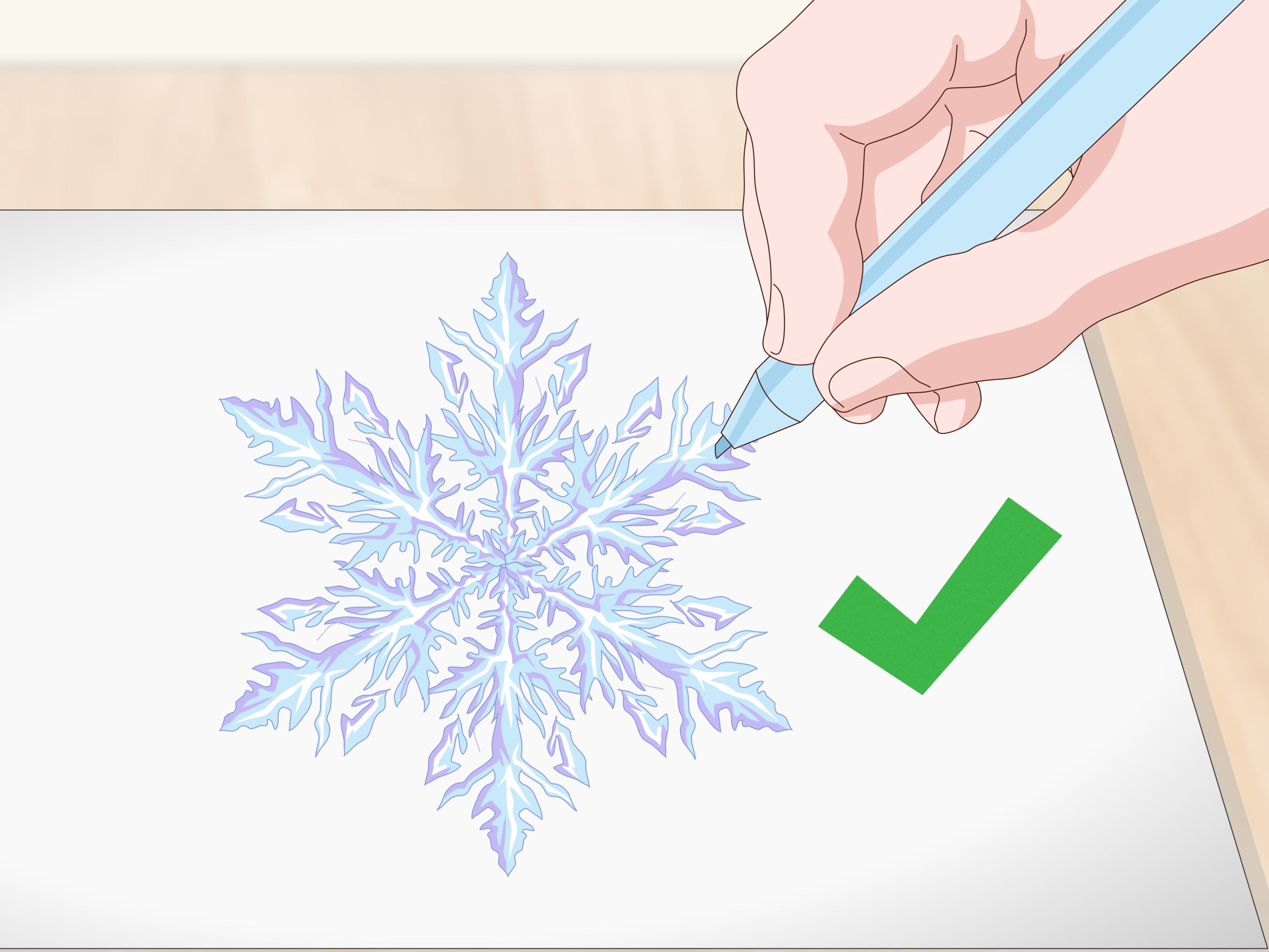 3200x2400 how to draw a snowflake steps - Snowflake Drawing