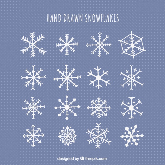 626x626 Cute Hand Drawn Snowflakes Vector Free Download - Snowflake Drawing
