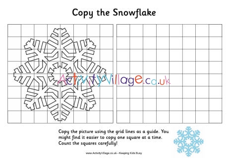 460x324 grid copy snowflake christmas drawing for kids - Snowflake Drawing For Kids