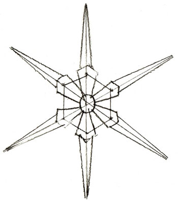 350x397 How To Draw A Snowflake - Snowflake Drawing Images