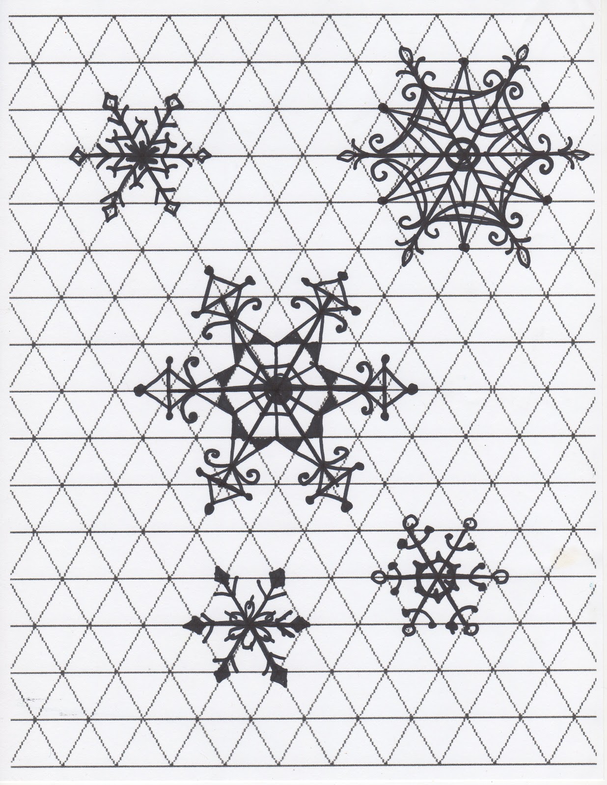 1236x1600 creator's joy how to draw intricate snowflakes - Snowflake Drawing Images