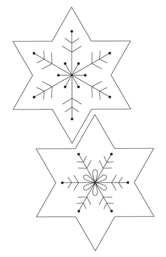 550x850 templates of snowflakes - Snowflake Drawing Template