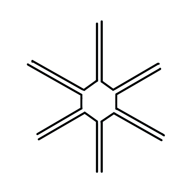 680x678 How To Draw A Snowflake - Snowflake Line Drawing