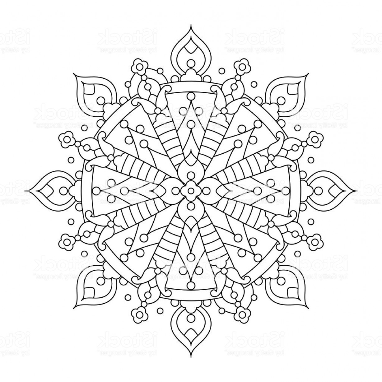 1228x1228 mandala or whimsical snowflake line art design gm soidergi - Snowflake Line Drawing