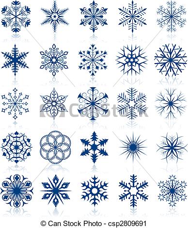 388x470 Snowflake Line Art Group With Items - Snowflake Line Drawing
