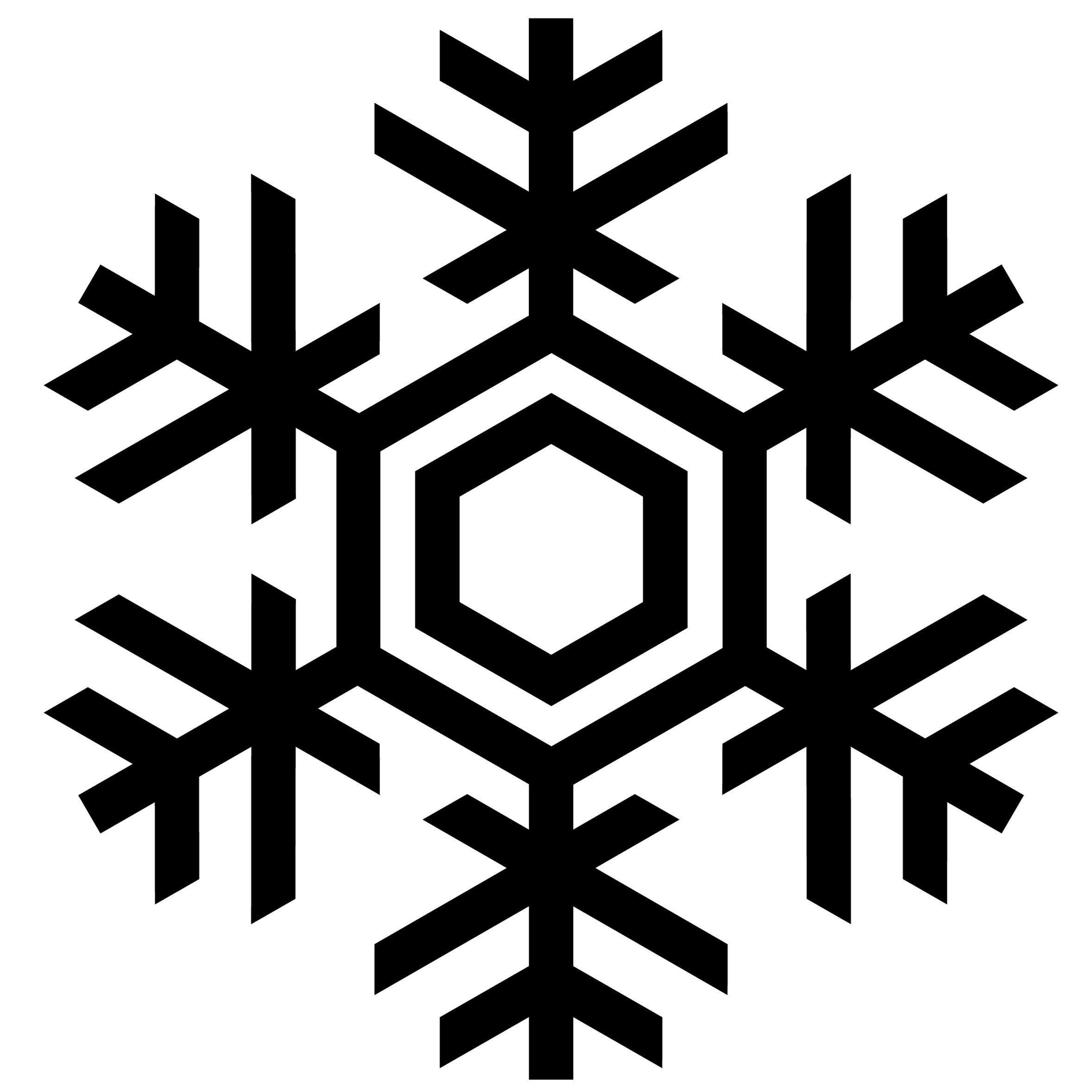 2356x2356 Snowflake Line Drawing Clipart - Snowflake Line Drawing
