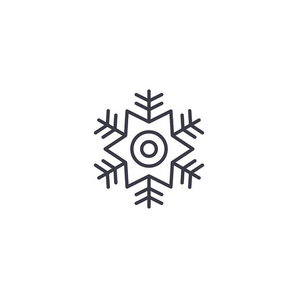 600x600 snowflake linear icon concept snowflake line vector sign, symbol - Snowflake Line Drawing