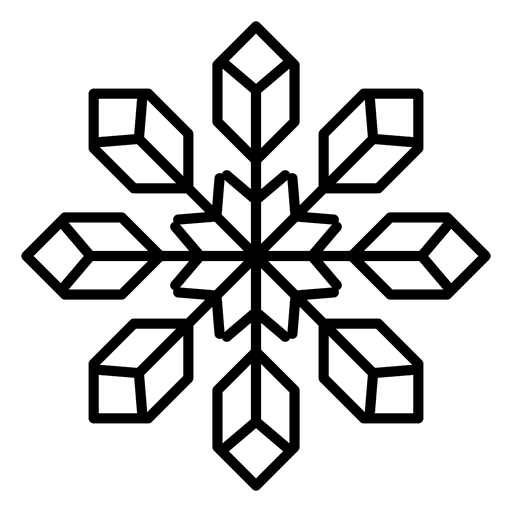 512x512 Snowflake Line Star - Snowflake Line Drawing