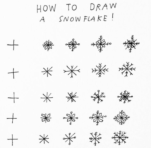 500x488 how to draw snowflakes uploaded - Snowflake Line Drawing