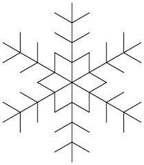210x240 Snowflake Line Drawing - Snowflake Line Drawing