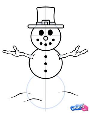 300x377 how to draw how to draw a snowman - Snowman Cartoon Drawing