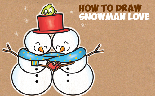 500x311 Snowmen Archives - Snowman Cartoon Drawing