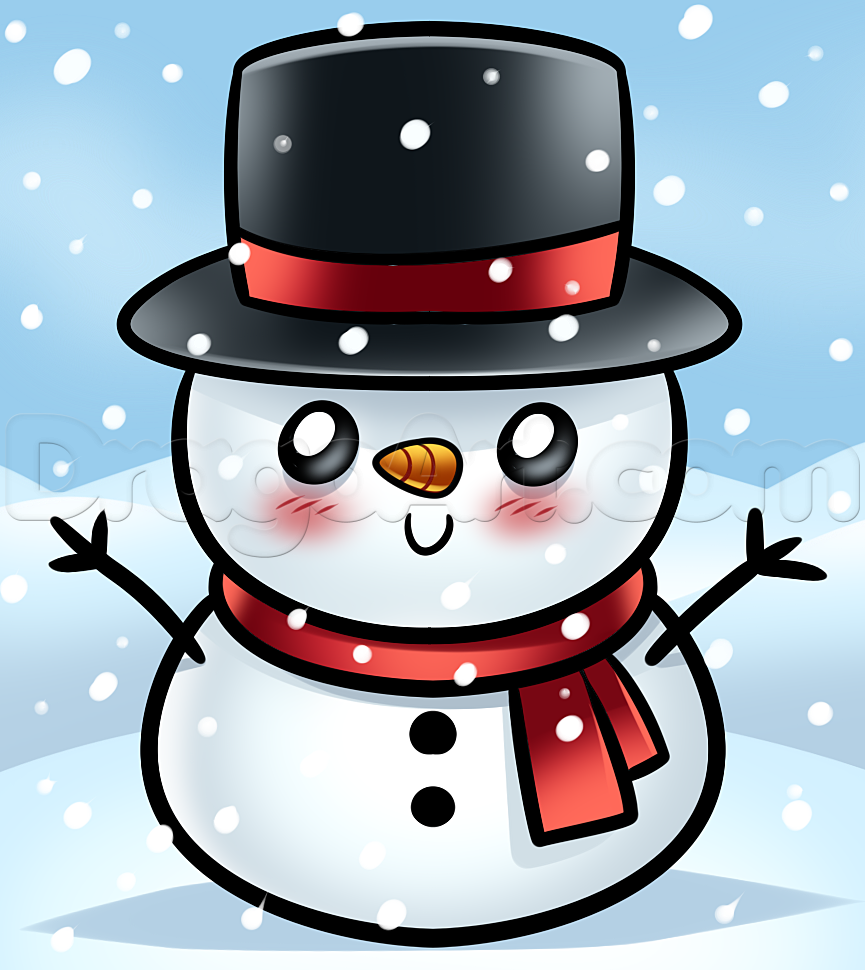 Snowman Cartoon Drawing at Explore collection of