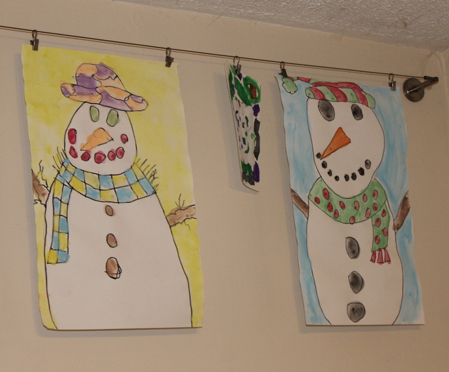 640x530 homeschooling large family style snowman directed drawing - Snowman Directed Drawing