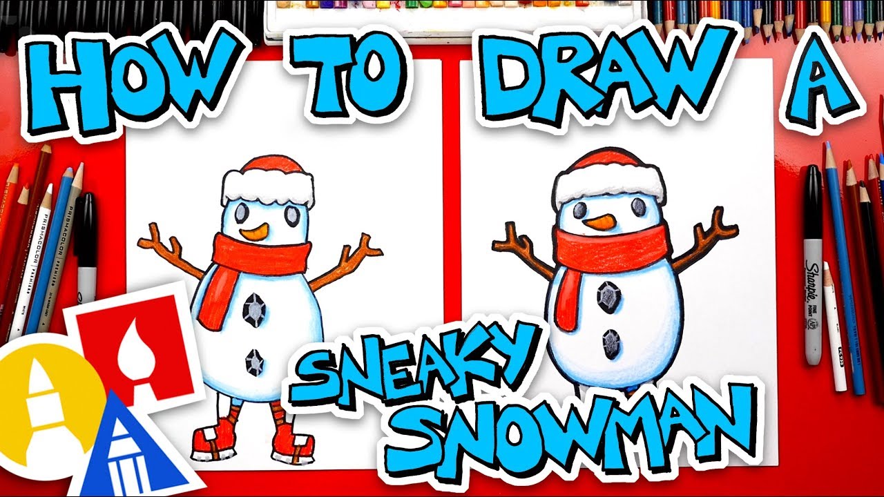 1280x720 How To Draw A Sneaky Snowman Fortnite + Spotlight - Snowman Directed Drawing