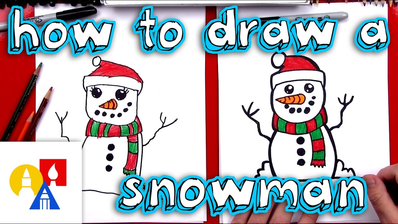 1280x720 How To Draw A Snowman - Snowman Directed Drawing