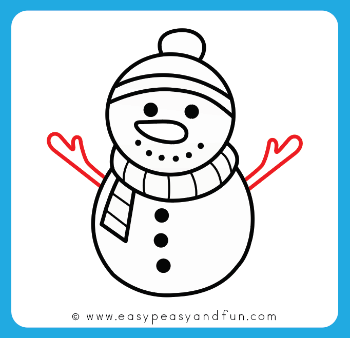 682x659 How To Draw A Snowman - Snowman Directed Drawing