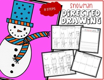 350x270 directed drawing - Snowman Directed Drawing