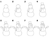 162x125 directed drawing snowman worksheets teaching resources tpt - Snowman Directed Drawing