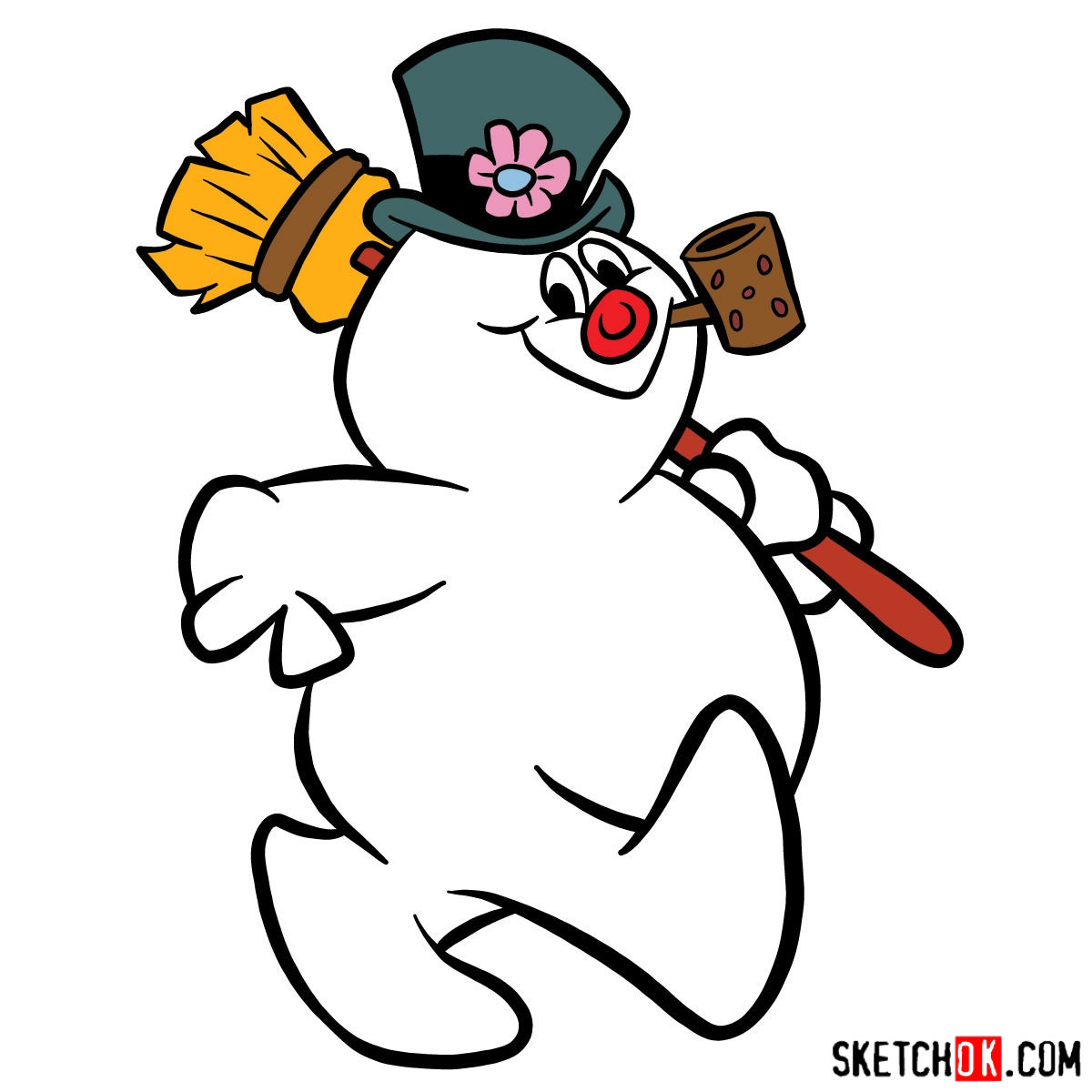 1200x1200 how to draw frosty the snowman - Snowman Drawing