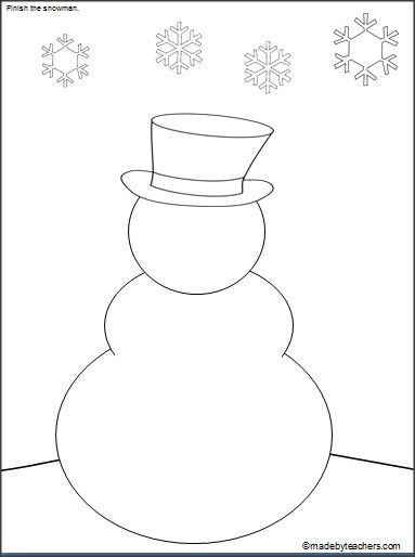 383x514 unfinished snowman coloring and drawing printable school stuff - Snowman Drawing