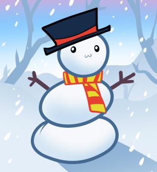320x350 How To Draw A Snowman For Kids, Step - Snowman Drawing For Kids