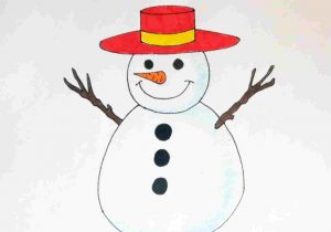 300x210 illustration two stock vector rhshutterstockcom kids simple - Snowman Drawing For Kids