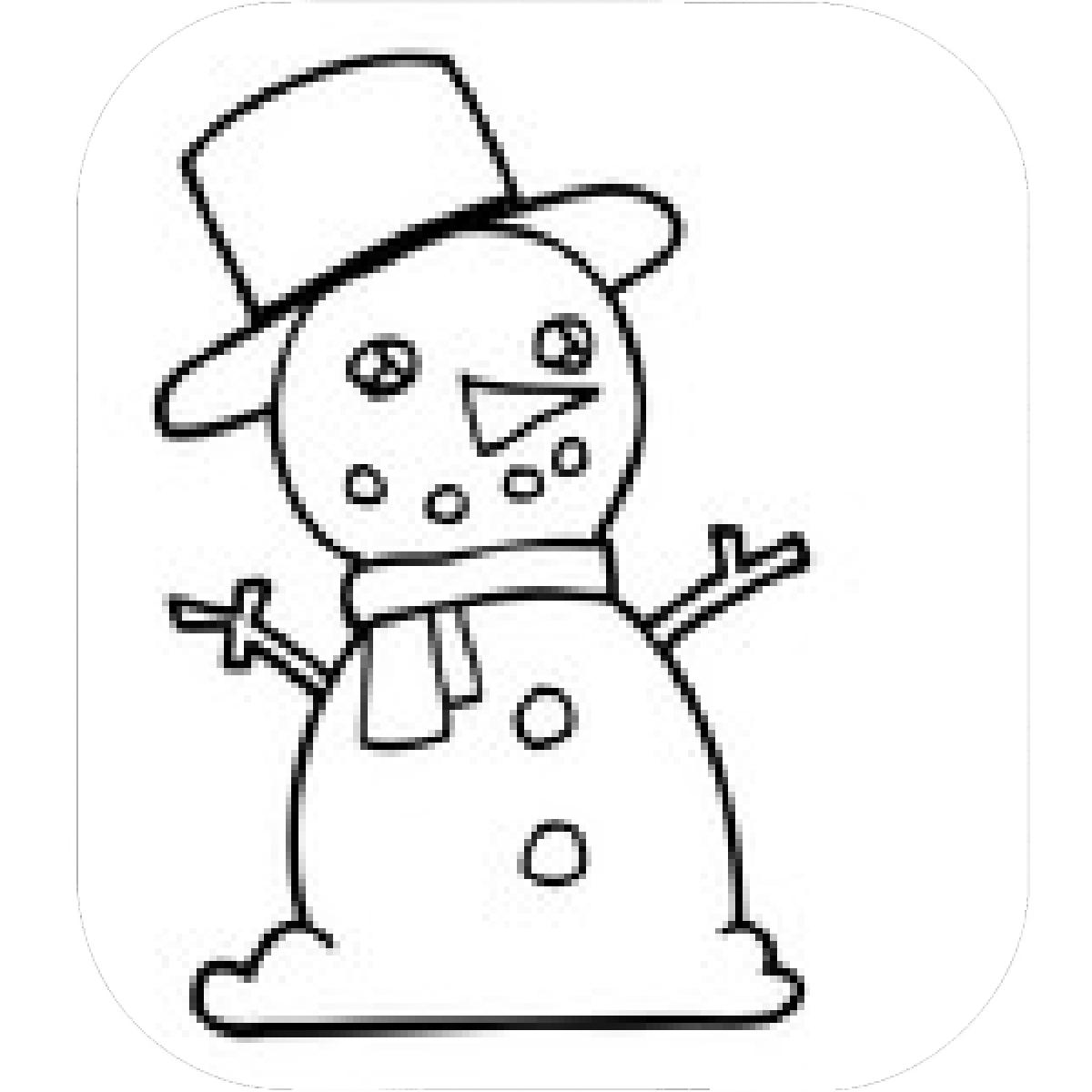 1200x1200 Designs Mein Mousepad Design Mousepad Selbst Designen - Snowman Line Drawing