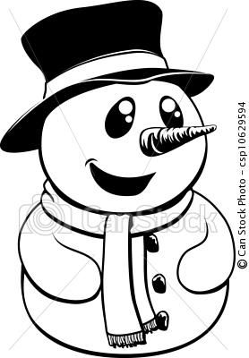 278x400 Snowman Line Drawing Crafts Art, Christmas Graphics, Christmas - Snowman Line Drawing