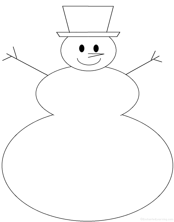 590x752 writing worksheets snow k theme page - Snowman Line Drawing