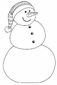 200x296 Free Line Drawings Woodworking Resource From Coloringpages - Snowman Line Drawing
