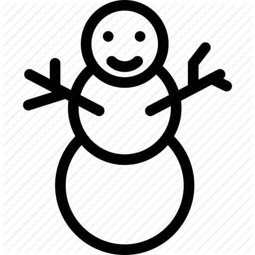 512x512 avatar, christmas, creative, decoration, grid, line, man, play - Snowman Line Drawing