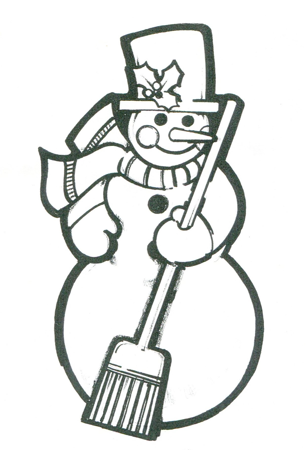 1244x1824 Free Printable Snowman Drawing - Snowman Pictures Drawing
