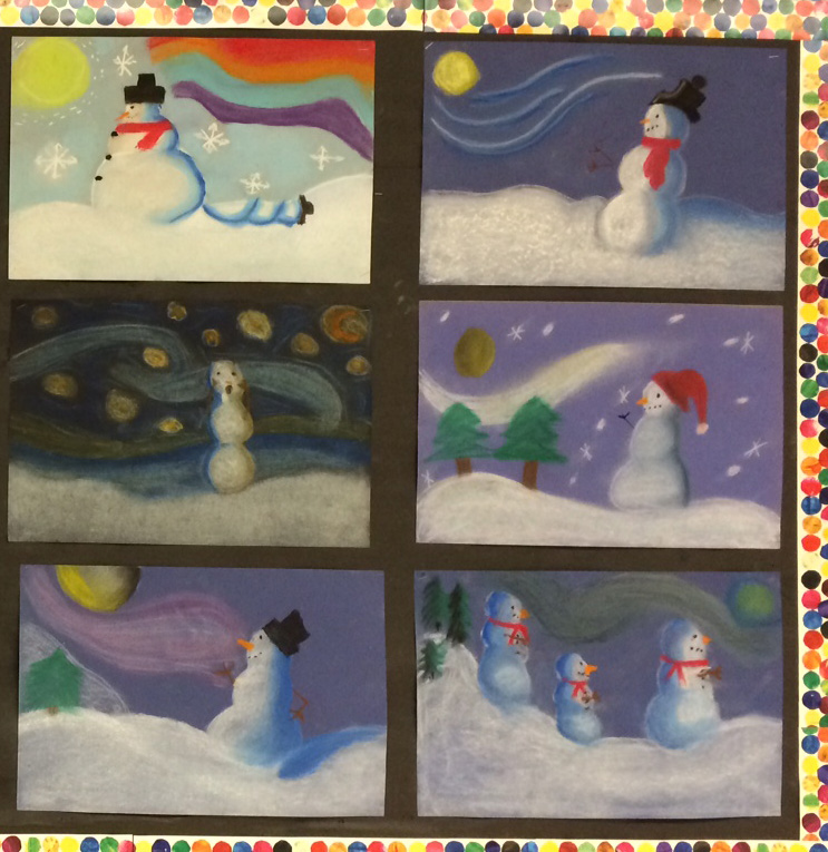 743x765 the smartteacher resource value chalk pastel snowman drawing - Snowman Pictures Drawing