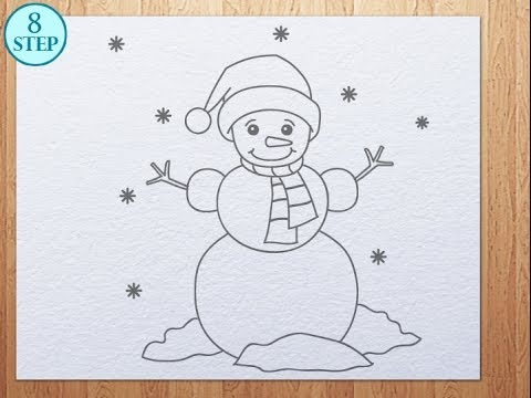 480x360 How To Draw Snowman - Snowman Pictures Drawing