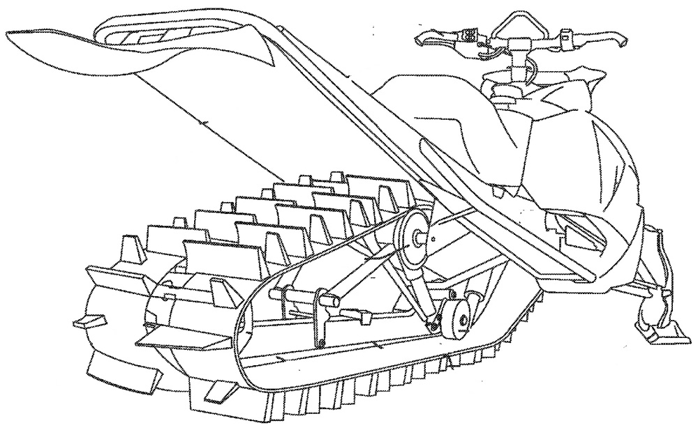 1000x617 snowmobile's future is patent pending - Snowmobile Drawing
