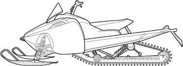 373x135 snowmobile drawing - Snowmobile Drawing